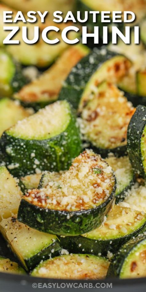 A low carb sautéed zucchini recipe should be on the menu tonight. This sautéed zucchini recipe is such an easy side dish to make. Delicious, low in calories and so flavorful, it will be hard to resist this summer squash recipe. #sautéedzucchini #sautéedzucchinirecipe #bestsautéedzucchini #easylowcarb Cooked Zucchini, Easy Zucchini Recipes Side Dishes, Boiled Zucchini Recipes, Cooking Zucchini And Squash, Dish With Zucchini, Zucchini Veggie Recipes, Diced Zucchini Recipes, Stovetop Zucchini, How To Season Zucchini