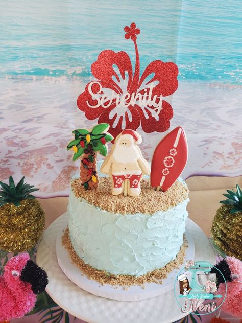 Christmas In July Cake Ideas, Christmas In July Birthday Cake, Christmas In July Kids Party, Christmas In July Birthday Party Kids, Christmas In July Cake, Christmas In July Birthday Party, Summer Birthday Themes, Christmas Birthday Cake, Pineapple Christmas