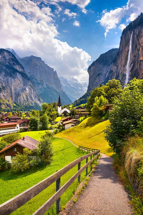 Explore the Swiss Alps with #VikingCruises and discover a valley of waterfalls in Switzerland's quintessential alpine village of Lauterbrunnen, home to one of the highest free-falling waterfalls in Europe, Staubbach Falls. #travel #nature #wanderlust #rivercruises #shoreexcursion #tour #bucketlist #beautifulplaces #cruise #vacation #summer #fall #autumn #landmark #destinations #europe #international #travelinspiration #traveldestinations #sightseeing Switzerland Tourist Attractions, Lauterbrunnen Switzerland, Viking Cruises, Water Falls, Backpacking Europe, Voyage Europe, Summer Destinations, Switzerland Travel, World Pictures