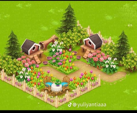 Hayday Production Buildings Design, Hay Day Garden Design, Hayday Pigs Design, Hay Day Animal Area, Hay Day Horse Stable Design, Hayday Crop Layout, Hayday Horse Stable Design, Hayday Pets Design, Hayday Fields Design