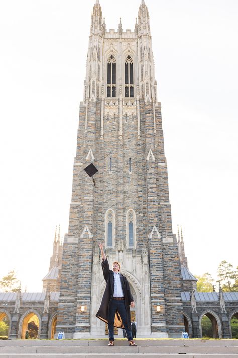 Duke University’s campus is one that will take your breath away when you see it in person! It is absolutely beautiful! I love getting to take portraits here, especially for grads! I met up with CJ in April to take his Duke University grad photos around campus and it was so much fun! The beautiful historic campus has places to take photos around every corner. Lubbock Christian University, College Photoshoot, South Carolina Photography, University Of Akron, Grad Poses, Unc Chapel Hill, University Graduation, Duke University, When You See It