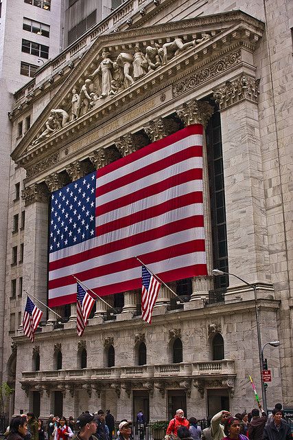 The New York Stock Exchange - Wall Street, #NYC New York Stock Exchange, New York City Photos, Voyage New York, New York Photography, New York State Of Mind, American Flags, Lower Manhattan, Old Glory, Manhattan New York