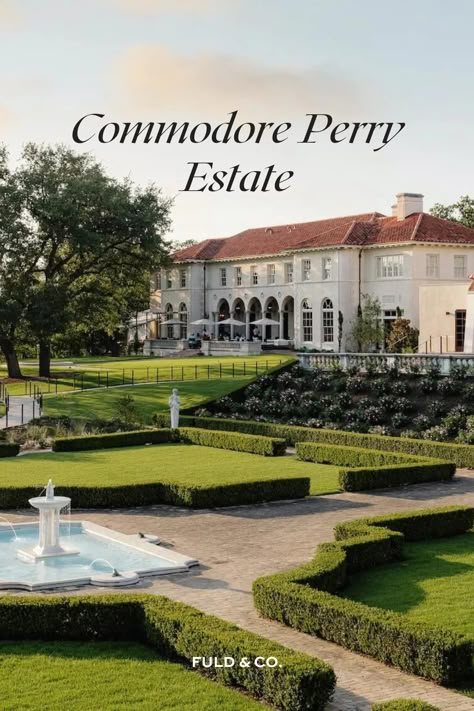 If you’re looking for a luxurious Texas wedding venue with warmth and old-world charm, consider the Commodore Perry Estate in Austin. Visit the Fuld & Co. blog to learn more about this elegant wedding venue! Commodore Perry Estate Wedding, Elegant Western Wedding, Austin Texas Wedding Venues, Commodore Perry Estate, Wedding Venues In Texas, Wedding Ideas Venues, Winery Wedding Venues, Vineyard Wedding Venue, Texas Wedding Ideas