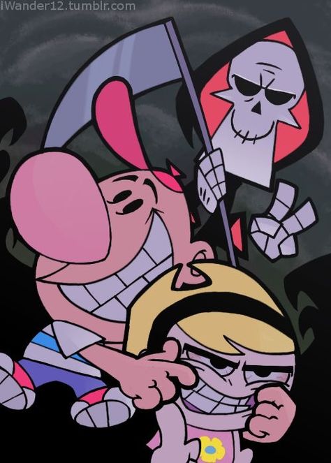 Old Cartoon Characters Aesthetic, Cartoon Network Aesthetic Wallpaper, Cartoon Icons Aesthetic 90s, Grim Billy And Mandy Aesthetic, 00s Cartoons, Mandy Movie, Old Cartoon Network Shows, Cartoon Network 90s, Cartoon Network Viejo