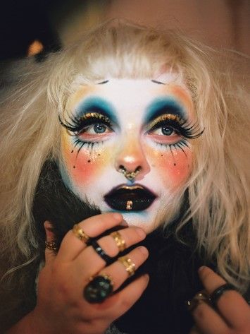 Dazed Beauty, Funky Makeup, Drag Make-up, Alt Makeup, Drag Makeup, The Witches, Sfx Makeup, Clown Makeup, Eye Makeup Art