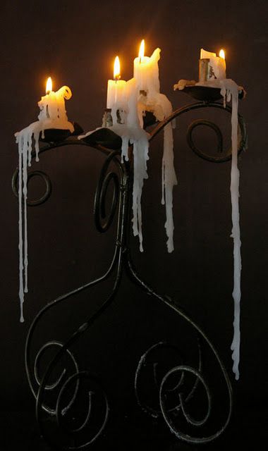 ~purchase a large floor candelabra ~place it inside a large silver tray ~use candles that drip wax lavishly ~allow to continue accumulate ~it will become a wax sculpture Stevie Nicks Decor, Candle In The Wind, Dripping Candles, Candle Glow, Light My Fire, 수채화 그림, Melting Candles, Candle Magic, Candle Lanterns