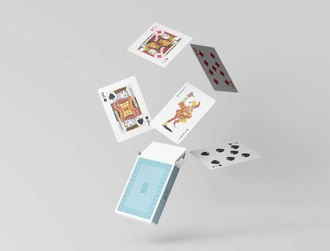 Free Playing Cards with Box Mockup (PSD) Mastermind Taylor Swift, Floating Cards, Invisible Art, Card Photoshoot, Blank Playing Cards, Floating Objects, Brooklyn Brewery, Fusion Design, Aesthetic Png