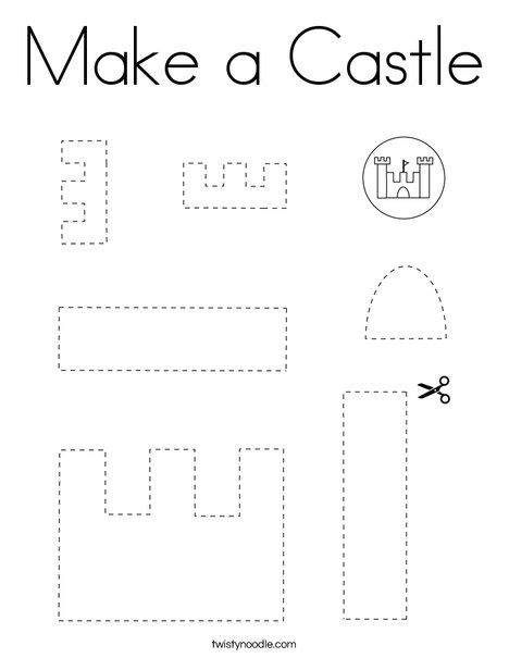 Make a Castle Coloring Page - Twisty Noodle Royalty Preschool Theme Activities, Prince And Princess Theme Preschool, Castle Craft Preschool, Fantasy Preschool Activities, Fairy Tale Toddler Crafts, Castle Activities For Preschool, Medieval Activities For Kids, Castle Crafts For Kids, Castle Template