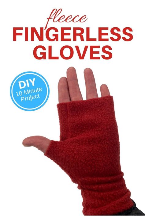 Fleece Sewing Ideas, Making Fingerless Gloves, How To Make Fingerless Gloves, Diy Fingerless Gloves From Socks, Fingerless Glove Patterns Sew, Long Gloves Pattern Sewing, Diy Fingerless Gloves Sewing Pattern, Fingerless Gloves Sewing Pattern, Sweater Mittens How To Make