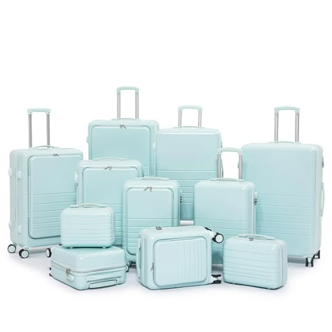 Cute Suitcases For Travel Luggage Sets, Blue Luggage Sets, Luggage Sets Cute, Luxury Luggage Sets, Blue Luggage, Luxury Travel Bag, Hardside Luggage Sets, Travel Luggage Set, Cute Suitcases