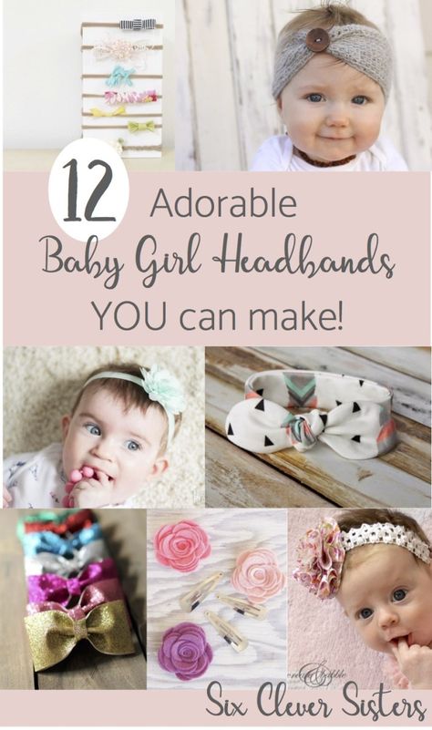 Baby Band, Trendy Baby Girl Clothes, Diy Baby Headbands, Headband Diy, Diy Headbands, Painting Kids, Sewing For Baby, Diy Bebe