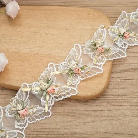 Haute Couture Embroidery Embellishments, Couture Embroidery Embellishments, Flameless Candles Wedding, Rose Flower Embroidery, Handmade Wedding Decorations, Bridal Ornaments, Shabby Chic Quilts, Wedding Horseshoes, Greenery Wedding Decor