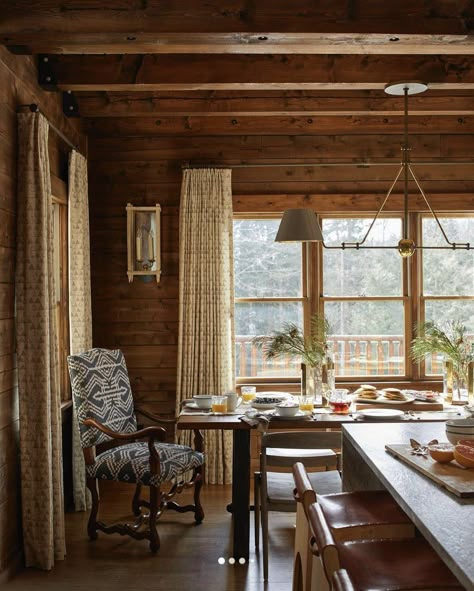 Ski Cottage, Wood Burning Stoves Living Room, Ski House Decor, Texas Sun, Boho Bedroom Furniture, Pool And Patio, Wooden Cottage, Modern Mountain Home, Ranch Decor