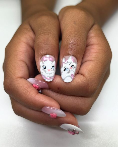 The Nail Art Collective: Movie Week I chose Aristocats for my very own Marie! The characters took the longest and I ended up sketching them before painting which I did not do with my last character set. I included my inspo collage as well at the end. 🎀 Price $65 • • • • #aristocatsmarie #aristocats #disney #disneynails #handpaintednailart #handpaintednails #nails #manicure #gelxnails #nailart #naildesign #nailsofinstagram #nailsnailsnails #disneyland #disneyworld #disneyfashion #marienails Inspo Collage, Marie Aristocats, Painted Nail Art, Disney Nails, Nails Manicure, Make Up Nails, Up Nails, Disney Style, Choose Me