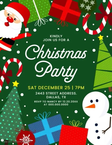 Christmas Party Tarpaulin Layout, Christmas Birthday Party Invitations, Canva Christmas Cards, Christmas Party Invites Template Free, Christmas Invitation Card Design, Christmas Invitations Template Free, Christmas Party Invitations Ideas, Christmas Party Background, Christmas Invitations Ideas