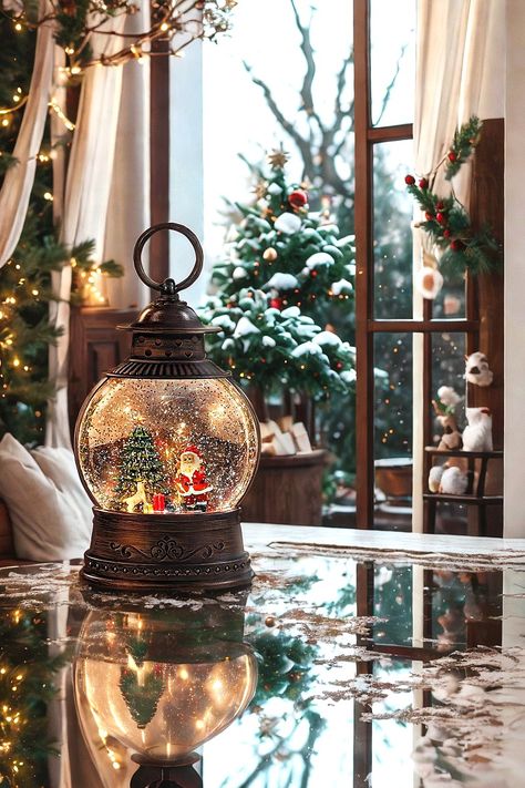 Christmas Snow Globe Lantern Christmas Decorations for Home with Timer & Music, Singing Snow Globe Water Lantern for Christmas Festival Decoration Gifts (Globe-Santa Claus) Water Lantern, Globe Lantern, Globe Gift, Music Singing, Christmas Snow Globe, Lantern Christmas, Christmas Festival, Christmas Snow Globes, Decorations For Home