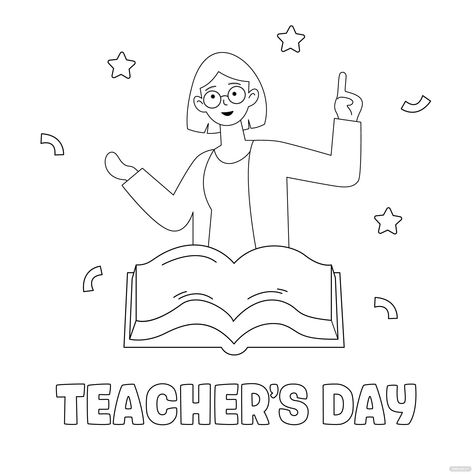 How To Draw A Teacher Easy, Happy Teacher's Day Drawing, Teachers Day Easy Drawing, Teacher Day Drawings Ideas Easy, 7 March Teachers Day Drawing, Teachers Day Drawing Ideas For Students, Teachers Day Art Drawing, Teachers Day Drawing For Kids, Teachers Day Drawings Student