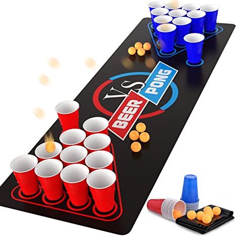 Games For Adults Party, Beer Pong Rules, Mini Beer Pong, Drinking Games For Adults, Beer Pong Cups, Drunk Games, Adult Birthday Party Games, Adult Drinking Games, Christmas Party Games For Adults