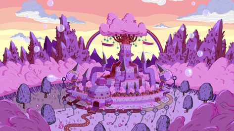 Adventure Time Wallpapers, Candy Kingdom, Adventure Time Wallpaper, February 3, Cool Wallpapers Art, Font Art, Post Cards, Fantasy World, Cartoon Network