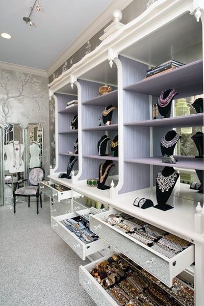 Luxurious Dressing Room, Jewelry Closet, Dream Closet Design, Trendy Jewerly, Dream Closets, Dressing Room Design, Master Closet, Storage Design, Closet Designs