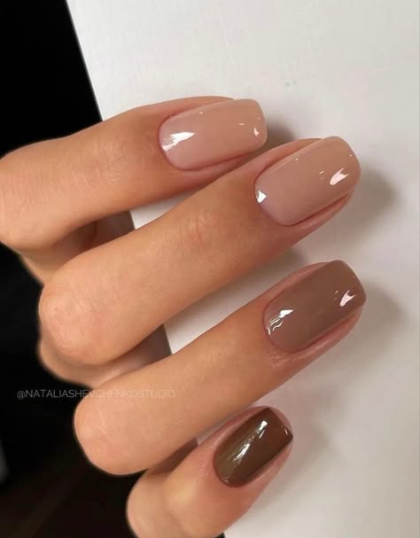 Ongles Beiges, Kutek Disney, November Nails, Fall Gel Nails, Beige Nails, Work Nails, Cream Nails, Cute Gel Nails, Neutral Nails