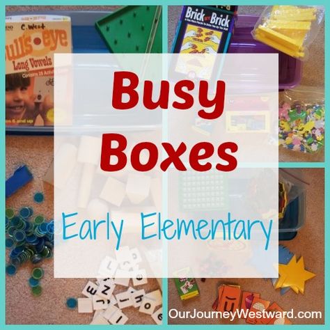 Busy Boxes for Early Elementary | Helpful for having multiple kids of different ages at home Busy Box Ideas, Quiet Time Boxes, Quiet Boxes, Homeschool Christmas, Busy Bag Ideas, After School Care, Activity Bags, Quiet Time Activities, Activity Box