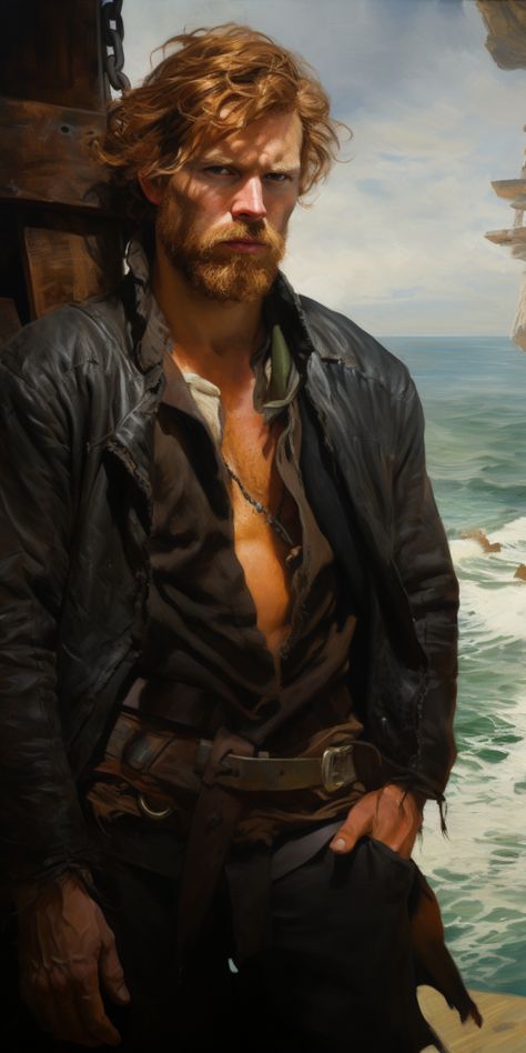 Pirate Character Art Male, Pirate Woman Art, Dnd Pirate Art, Npc Dnd, Fantasy Pirate, Mens Pictures, Gentleman Pirate, Pirate Stuff, Deep Set Eyes