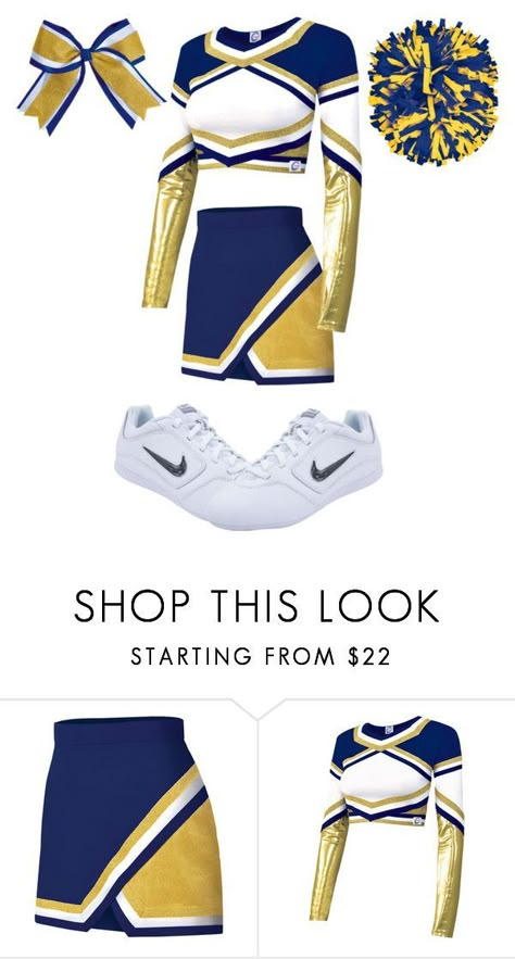 "Cheer Uniform #4" by thisisvintage ❤ liked on Polyvore featuring moda, ChassÃ¨ y NIKE Cheer Costumes, Cheer Uniforms, Cheerleading Team, Cheerleader Costume, Diy Kostüm, Cheerleading Uniforms, Oregon Ducks Football, Cheer Coaches, Pom Pom Girl