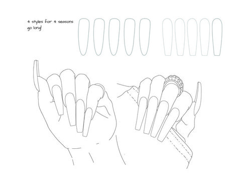 French to the claws. �� A new nail art sketchbook with page after page of tons of new ideas for nail art. Perfect for any nail art enthusiast. Nail Drawing Template, Printable Nail Art Templates, Claw Nails Designs, Printable Nail Art Practice Sheet, Book Nail Art, Printable Nail Art, Nail Art Courses, Template Images, Makeup Charts