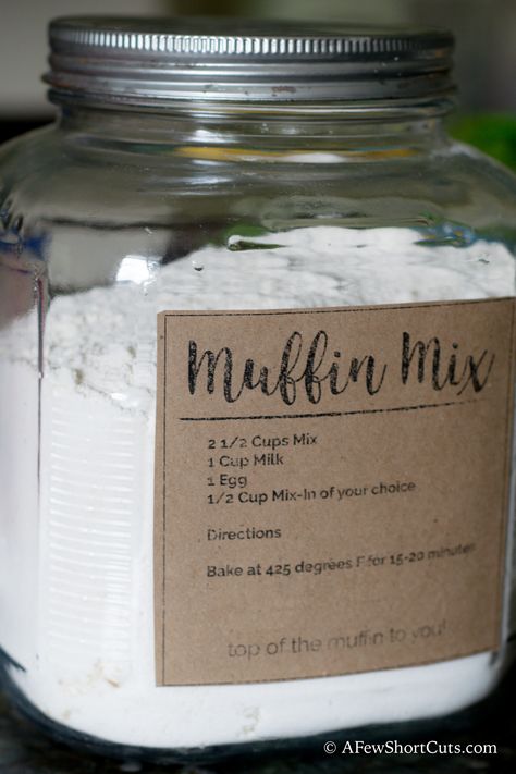 Homemade Muffin Mix, Muffin Mix Recipe, Jar Mixes, Baking Mix Recipes, Sweet Muffins, Homemade Dry Mixes, Diy Mixes, Dry Mixes, Homemade Pantry