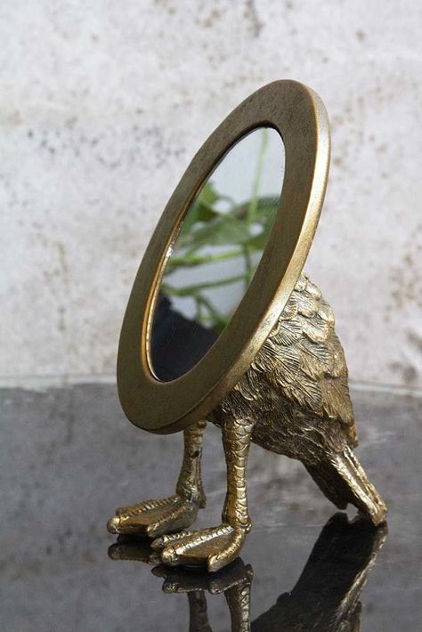 Quirky Mirror, Quirky Homeware, Funky Bathroom, Antique Gold Mirror, Weird Furniture, Duck Feet, Rockett St George, Quirky Decor, Luminaire Vintage