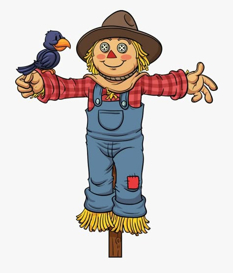 Crow Drawings, Scarecrow Clipart, Scarecrow Drawing, Girl Scarecrow, Crows Drawing, Procreate Templates, Farm Clipart, Scare Crow, Scarecrow