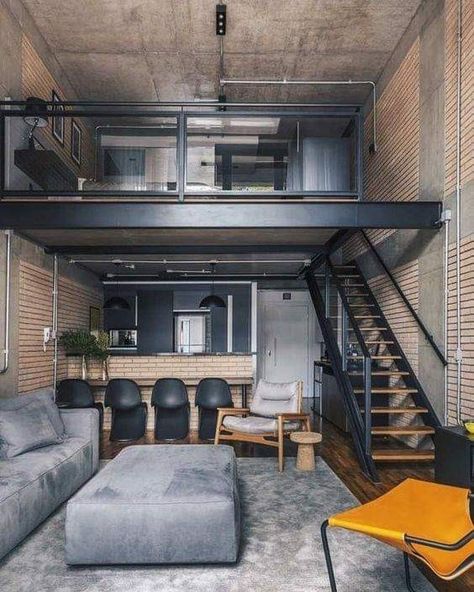 Small Loft Apartments, Tiny House Interior Design, Minimal Interior Design, Loft Interior Design, Loft Interior, Building A Tiny House, Small Loft, Loft Interiors, Loft Living