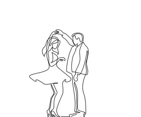 Couples Line Drawing, Couple Dance Drawing, Wedding Drawing Easy, Dancing Couple Drawing, Cartoon Drawing Images, Dancing Drawing, Couple Line Art, Line Drawing Tattoos, Wire Wall Art