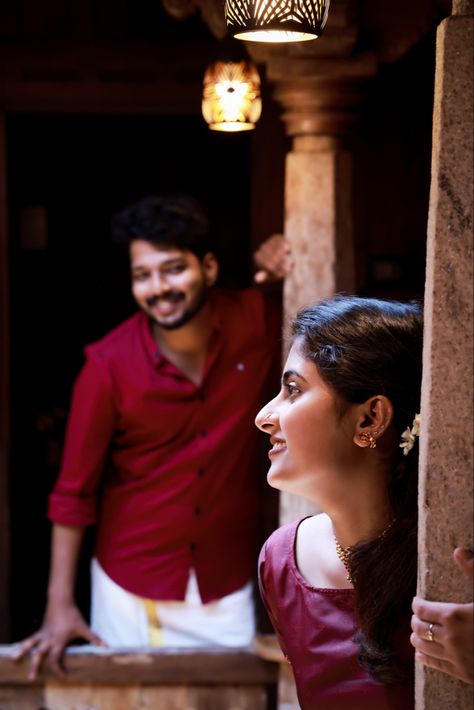 kerala traditional save the date photos Save The Date Photos Kerala, Traditional Save The Date Photos, Traditional Save The Date, Wedding Couple Pictures, India Nature, Date Photos, Gals Photos, Food Instagram, Romantic Videos