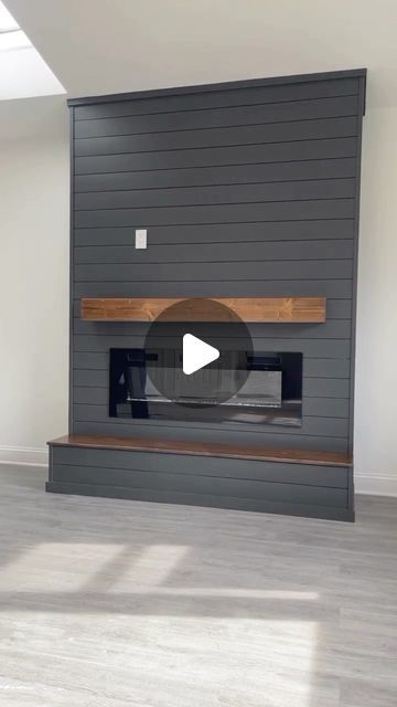 Floating Fireplace, Built In Electric Fireplace, Manufactured Home Remodel, Electric Fireplace Wall, Beach Mountain, Home Structure, Hidden Drawer, Shiplap Fireplace, Interior Desig