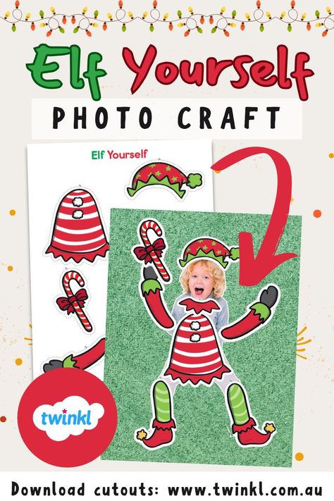 Our Elf Yourself Photo Craft Cutouts are perfect for helping students create their own elfie selfies. Simply cut out the different elf clothes and accessories before sticking the pieces around a selfie or photograph of someone else. Make some for friends, family or even a pet! Elf Selfie, Elfie Selfie, Creative Teaching Ideas, Elf Yourself, Elf Clothes, Christmas Activities For Kids, Student Created, Creative Teaching, Photo Craft