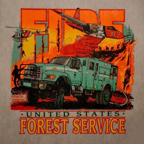 Fire Tee Shirt US Forest Service Wildland Fire Gear, Wildland Firefighter Gear, Forest Firefighter, Fire Watch, Wildland Firefighting, Fire Gear, Firefighter Gear, Us Forest Service, Smokey The Bear