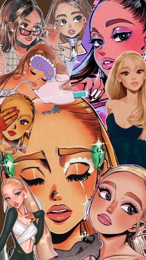 Ariana Grande Anime Wallpaper, My Everything Ariana Grande, Ariana Grande Anime, Ariana Grande Wallpaper, Elizabeth Gillies, Ariana G, Eternal Sunshine, Pretty Pictures, Aesthetic Girl