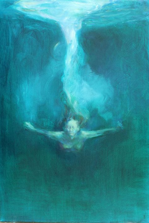 Underwater Painting, Underwater Art, Water Drawing, Under The Surface, Water Blue, Water Art, Arte Inspo, Ap Art, Blue Painting