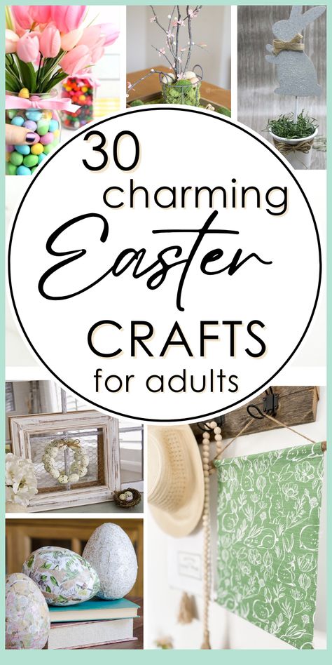 If you are looking to step up your Easter decorating game, how about some farmhouse Easter decor DIYs? These easy Easter crafts for adults make beautiful decorations for Easter, and many can transition seamlessly into spring decor. Come see some amazing rustic Easter decor projects for your home this year! Easter Egg Crafts For Adults, Easter Arts And Crafts For Adults, Spring 2025 Craft Trends, Crafts For Easter For Adults, Easter Craft For Adults, Springtime Crafts For Adults, Easter Craft Ideas For Adults, Easter Adult Crafts, Spring And Easter Decorating Ideas