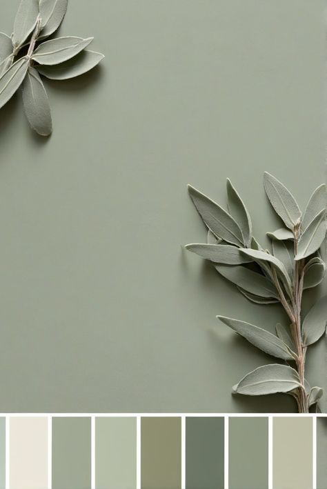 ShadesofSage, MeaningfulPalette, Explore2024, ColorInspiration Neutral Green Walls, Bedroom With Color Wall, Sage Green Color Palette Bathroom, Soft Green Colour Palette, Sage Green Walk In Closet, Neutral Sage Color Palette, Neutrals And Green Color Palette, Taupe And Sage Green Living Room, Home Decor Sage Green