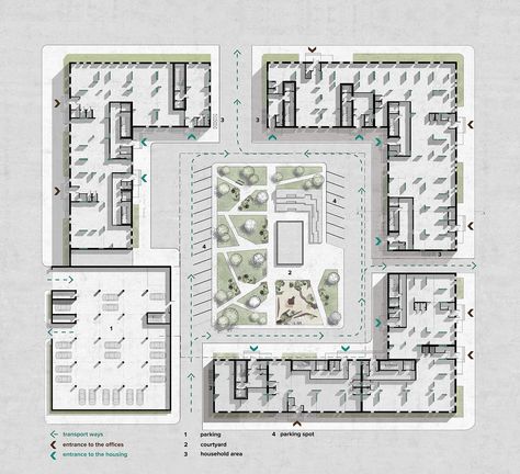 Residential complex in Kiev on Behance Plan Concept Architecture, Parking Plan, Residential Architecture Facades, Site Plan Design, Residential Architecture Apartment, Ground Plan, Architectural Plan, Architecture Panel, Architecture Concept Diagram