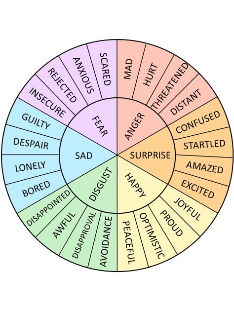 Primary Vs Secondary Emotions, Primary Emotions, Emotional Wheel, Wellness Program Ideas, Emotion Color Wheel, Feelings Preschool, Master Your Emotions, Educational Facts, List Of Emotions