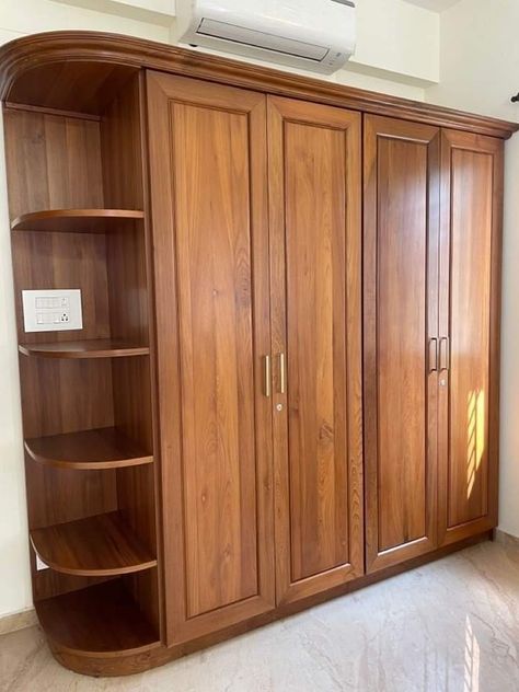 Wooden Wardrobe Design Bedroom, Wooden Cupboard Design, Reka Bentuk Bilik Tidur, Wall Wardrobe Design, Wooden Wardrobe Design, Wooden Cupboard, Modern Cupboard Design, Wardrobe Door Designs, Wooden Bed Design