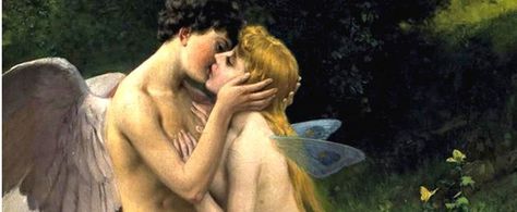 8 Totally Unbelievable Facts About Kissing Big Library, Eros And Psyche, Cupid And Psyche, Bel Art, Rennaissance Art, Greek Mythology Art, Pearl Stone, Classic Paintings, Mythology Art