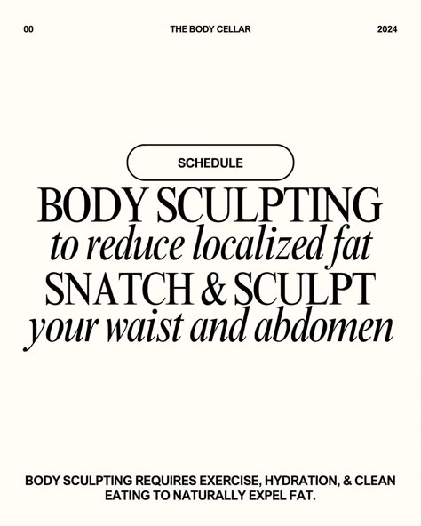 THREE REASONS BODY SCULPTING DOESN’T WORK ↓ 😔😢🥹 1. YOU ARE NOT HYDRATING You can have the best sculptor, she can have the best machines, & the best technique but if you are dehydrated your body WILL NOT expel that fat. ✨Body Sculpting is mostly a technology that is created to affect your fat cells, but at the end of the day it is non-invasive so unless you do your part to stimulate your lymphatic system & flush your body you will not see great results! 2. Your technician isn’t using the... Body Sculpting Benefits, What Is Body Sculpting, Non Invasive Body Sculpting, Body Sculpting Price List, Body Sculpting Aesthetic, Body Contouring Aesthetic, Body Sculpting Quotes, Body Esthetics, Body Sculpting Room Ideas