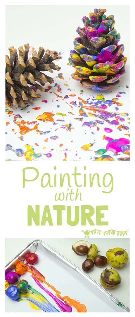 Painting with Nature is an exciting and simple process art technique for kids that explores textures and patterns in a fun and open-ended way. Tree Unit Sensory Table, Creative Curriculum Tree Study Dramatic Play, Painting With Nature, Cabin Activities, Open Ended Art, Kids Craft Room, Tree Study, Textures And Patterns, Daycare Crafts