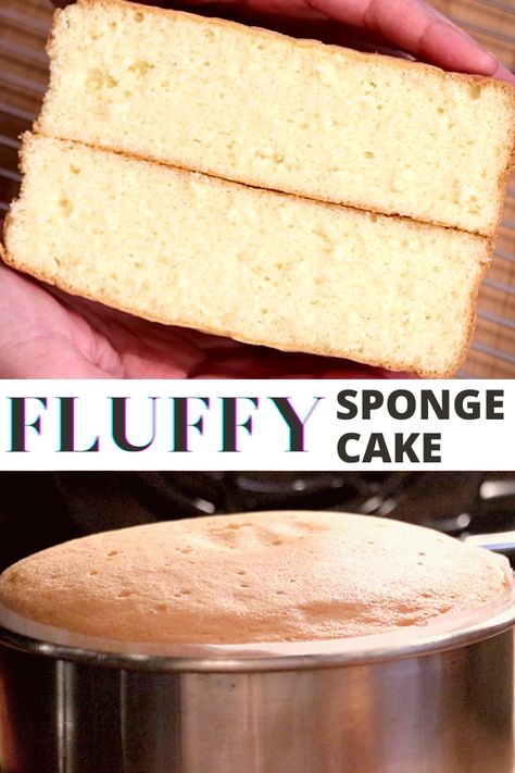 I’m sharing how to make perfectly fluffy sponge cake. I’m revealing all of my tips and tricks to make it successfully at home. Fluffy Sponge Cake Recipe, Sponge Cake Recipe Best, Genoise Sponge Cake, Basic Sponge Cake Recipe, Cake Flour Recipe, Fluffy Sponge Cake, Genoise Sponge, Strawberry Sponge Cake, Lemon Sponge Cake