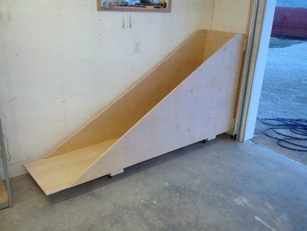 Plywood Storage Bin Wood Storage Ideas, Garage Woodshop, Firewood Storage Outdoor, Plywood Storage, Lumber Rack, Wood Storage Rack, Sheet Storage, Garage Workshop Plans, Workshop Shed